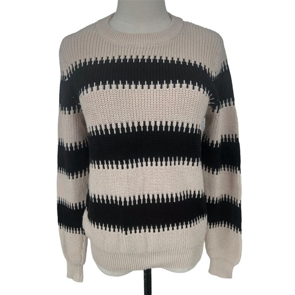 ICHI Women's Striped Pullover Sweater Multicolor SMALL Long Sleeve - AC